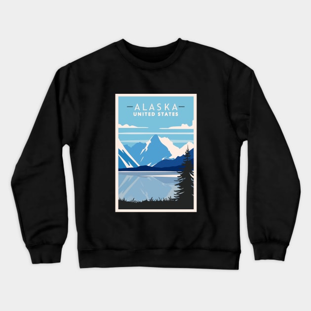 alaska Crewneck Sweatshirt by husnimubarok